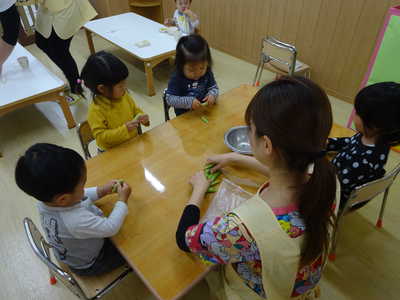  豆むきをしたよ☆