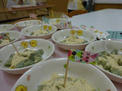  特製★こいのぼりよもぎ餅