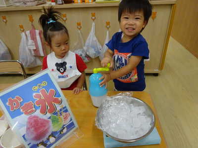  かき氷作り🍧