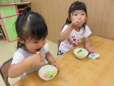  かき氷🍧冷たくておいしっ💛